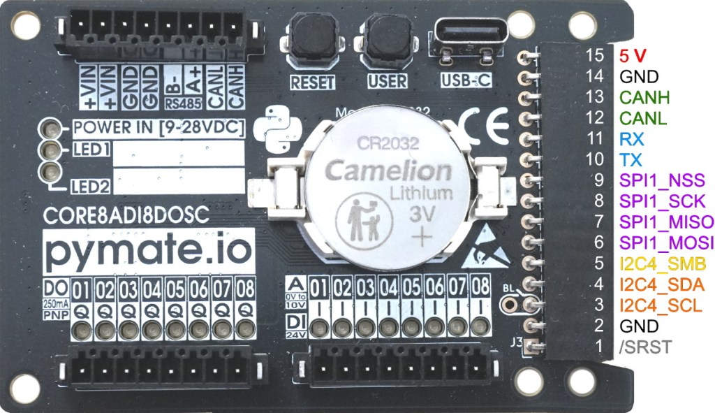 Détail du connecteur d'extension de la PyMate