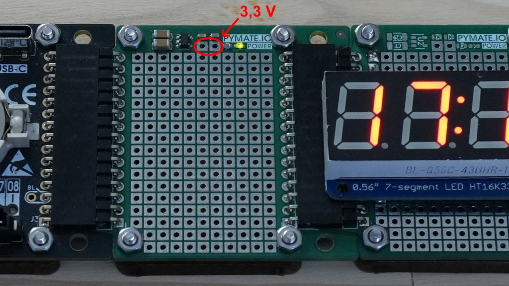 Alimentation 3,3 V de la carte de prototypage